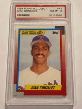 1989 TOPPS M. L. DEBUT. #43. PSA 8 (NM-MT) 03125566. VINTAGE SUPER STAR CARD.
