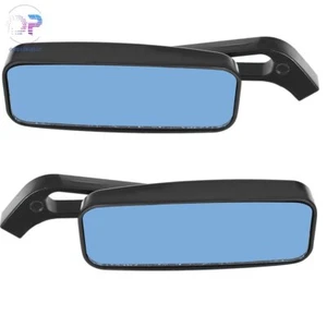 For Dyna / Iron 883 Black Rear view Short Stem Mirrors - Imagen 1 de 10