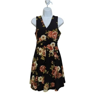 Haute Monde Damen Blumen Kleid Fit & Flare Sichtreißverschluss Gr. L - Bild 1 von 11