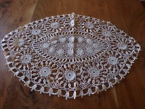 Linge ancien 1 Napperon ovale dentelle écrue - Photo 1/5