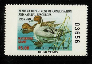 1987 5.00 Alabama State Duck MNH Free Shipping in the USA!! - Picture 1 of 1