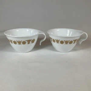 Corelle Corning Schmetterling Goldhaken Griff Kaffee Teetassen 2er Set - Bild 1 von 7