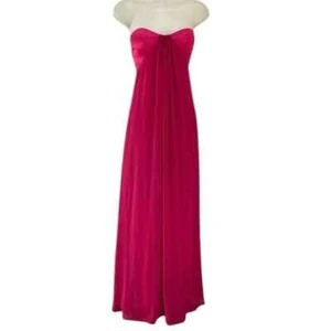 Hailey Logan by Adrianna Papell Pink Strapless Formal Full Length Gown Dress - Picture 1 of 11