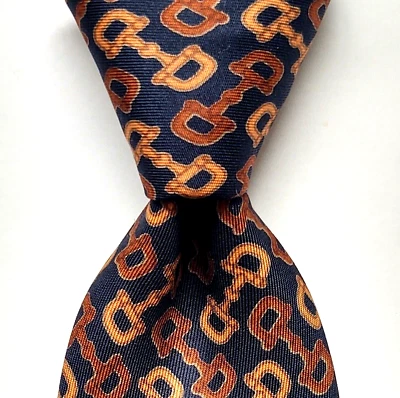 Corbata Dunhill Tailors Vintage EE. UU. Gancini Negra/Multi Usada en Excelente Condición 55" Foto 1 de 3