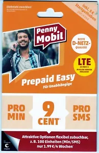 Penny Mobil Prepaid SIM-Karte - Prepaid Easy - ohne monatliche Fixkosten - Bild 1 von 2