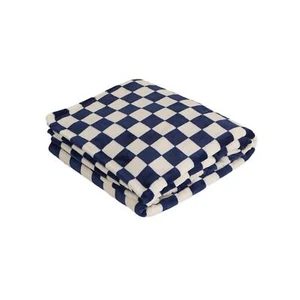 Throw Checked Large Polar Warm Soft Blanket Sofa Bed Travel Car GX V0H8 F5A9 - Picture 1 of 15