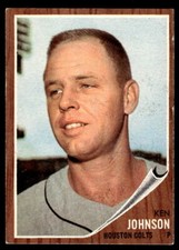 1962 Topps Ken Johnson #278 Houston Colt .45s Baseball Card
