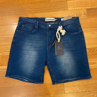 Tailor Vintage Mens Smart Denim Shorts 36 Greenwich NEW Slim Fit Comfort Stretch - Image 1 of 4