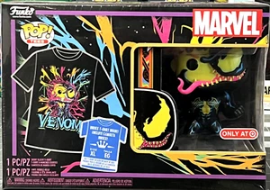 Funko Pop! Marvel: Eddy Brock Venom Blacklight XL Tee Shirt (Target Exclusive) - Picture 1 of 2