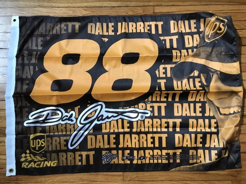 Vintage NASCAR DALE JARRETT 88 UPS RACING Champion Classic 28” X 40” FLAG Cover