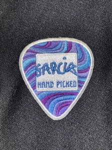 RARE GARCIA HAND PICKED Promo Patch - Tye Dye Guitar Pick Iron On Patch Rare - Picture 1 of 5