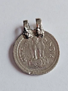 Vintage 50 Naye Paise Indian Currency Charm Pendant - Picture 1 of 4