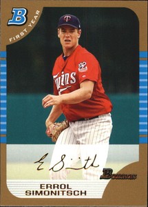 2005 (TWINS) Bowman Gold #217 Errol Simonitsch FY