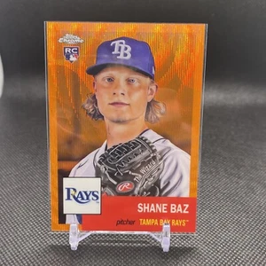 2022 Topps Chrome Platinum🔥SHANE BAZ🔥Orange Wave /25 RC - Picture 1 of 2
