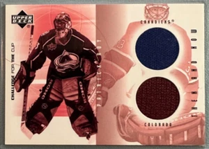 PATRICK ROY 2001-02 UD Challenge for the Cup Then and Now Dual Game-Used Jersey - Picture 1 of 2