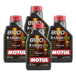 4 LT Motul 8100 X-Clean EFE 5w30 Olio Motore 100% Sintetico Acea C2 C3 Fuel Eco - Foto 1 di 3