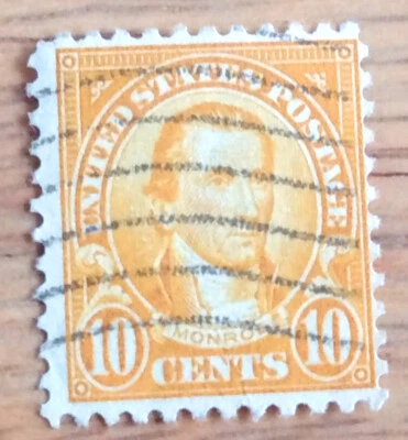 James Monroe 10 Cent 1923 Stamp Rare - Image 1 of 2