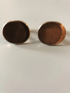 Vintage signierte Swank goldfarbene runde Manschettenknöpfe  - Bild 1 von 5