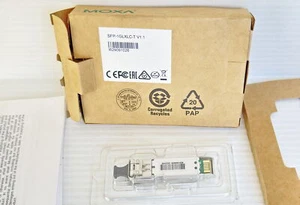 Moxa SFP-1GLXLC-T Plugable Single Mode Gigabit SFP 1300nm FibER Transceiver *NEW - Picture 1 of 3
