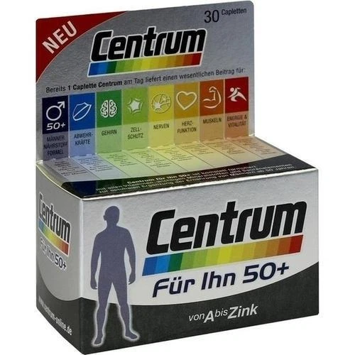 GLAXOSMITHKLINE CONSUMER HEALTHCARE CENTRUM für Ihn 50+ Capletten 30 St PZN 10110907
