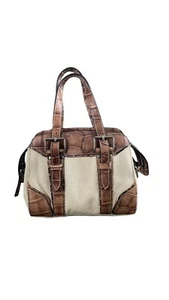 Mini borsa Francesco Biasia Rafia e Crock in pelle goffrata - Foto 1 di 10
