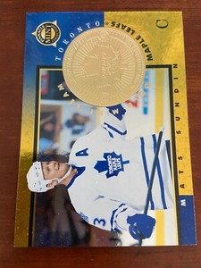 1997-98 Pinnacle Mint Collection Gold Team Mats Sundin #10 HOF