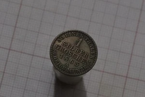 🧠🇩🇪 GERMANY PRUSSIA 1 GROSCHEN 1863 A SILVER B66 #Z9787 - Picture 1 of 2