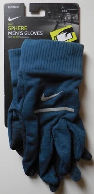 Nike Dri-Fit Sphere Running Gloves Men Blue Force/Heather Green/Silver Large - Image 1 of 4