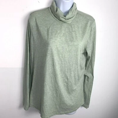 Eastern Mountain Sports Turtleneck Womens Top Sz XL Heather Green Long Sleeve  - Image 1 of 4