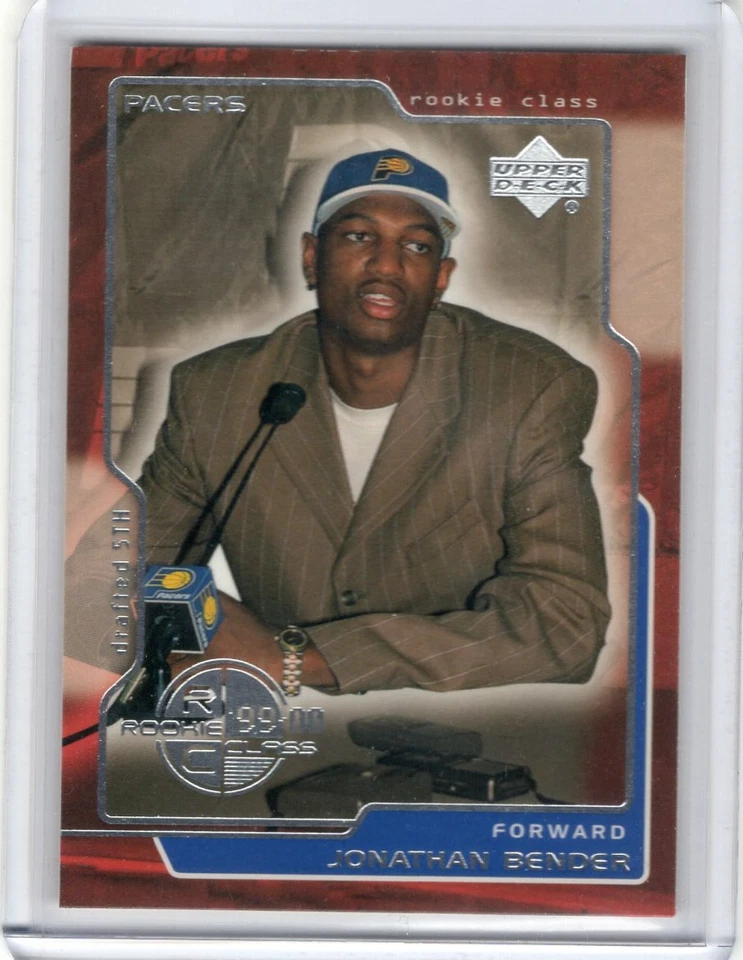Tarjeta de novato Jonathan Bender 1999-00 Upper Deck impresa corta #160 - Pacers Foto 1 de 1