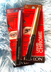 REVLON So Fierce Liquid Chrome Liquid Eye Liner Lot of 2 Violet & Bronzage New - Picture 1 of 4