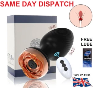 Vibrating Anal Butt Plug Dildo Masturbation Remote Wireless Control Sex Toys - Picture 1 of 13