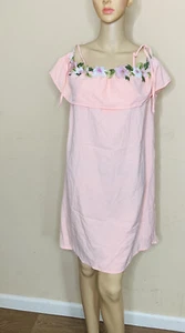 Women Ladies Cold Shoulder Summer Mini Dress Floral Print Beach Sundress So M/L - Picture 1 of 9