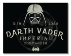 Dark Vador Sith Seigneur Star Wars étain panneau métal homme grotte décoration garage 12,5 x 16