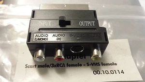 SCART 20pin Male to RCA + S-Video Female Composite Audio Video Converter Adapter - Picture 1 of 1