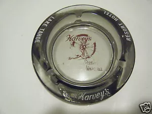Cenicero de vidrio vintage Harvey's Resort Hotel Stateline Nevada Lake Tahoe - Imagen 1 de 1