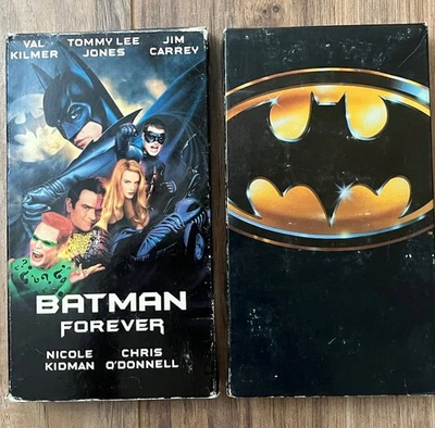 Batman VHS Tapes Lot Of 2 Batman and Batman Forever 80s 90s Movie Action - Image 1 of 4