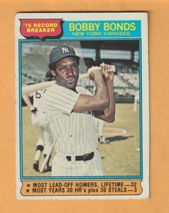 Bobby Bonds New York Yankees 1976 Topps #2 Riverside California - Picture 1 of 2