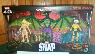 Marvel Legends Gamerverse SNAP Savage Land SHANNA/SAURON/ROGUE Paquete de 3 SDCC NUEVO Foto 1 de 2