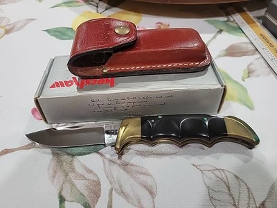 Vintage 1050 KERSHAW Kai Japan Folding Field Knife w/Sheath New Condition - Image 1 of 4
