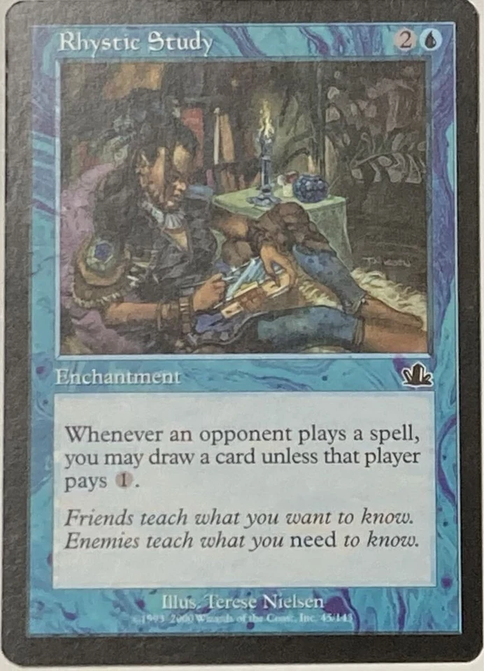 Rhystic Study Magic the Gathering azul inglés común tarjeta MTG - Imagen 1 de 1