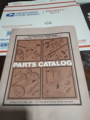TROY-BILT ROTO TILLER POWER COMPOSTER TINE CLUTCH/PTO HORSE MODEL PARTS CATALOG - Изображение 1 из 2