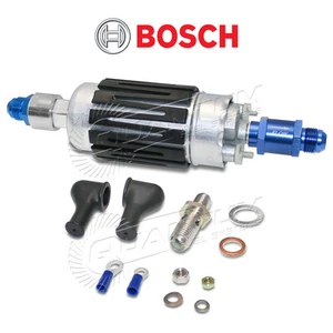 GENUINE Bosch 0580464200 200LPH Fuel Pump +8AN In/Out +Check Valve Fittings - Picture 1 of 6