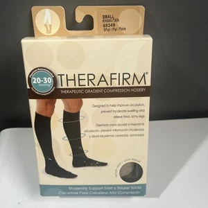 Therafirm Small Khaki/tan Compression Socks 20-30mmHg - Picture 1 of 5