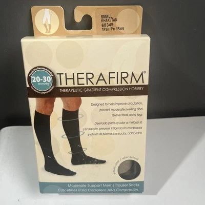 Calcetines de compresión Therafirm pequeños caqui/bronceado 20-30 mmHg Foto 1 de 4