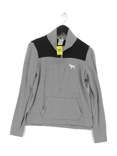 UNDERCOVER Felpa donna Victoria's Secret rosa con cappuccio S grigio cotone con pullover poliestere