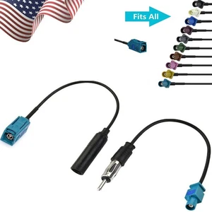 Car Radio Antenna Adapter FM AM Fakra Z Male Female to DIN Plug Cable Universal - Picture 1 of 10