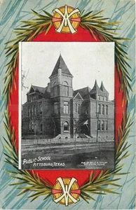 1909 Pittsburg Texas Escuela Pública Elegante Ocupación Fronteriza Postal 25-6159 - Imagen 1 de 2