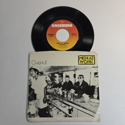 Men At Work "Overkill" 45 Vg+ Tested Jukebox Picture Sleeve 1983 - Image 1 of 4