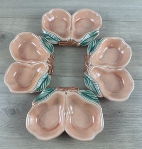 Piatto Vintage Belmar Of California USA 320 Ceramica Ceramica Salmone Doppio Pera MCM - Foto 1 di 14